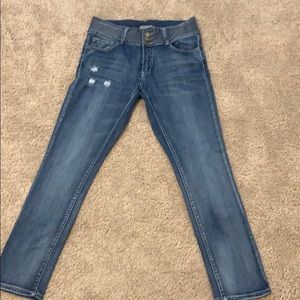 Distressed Rue21 Mid-Rise Curvy Skinny Flex Jeans
